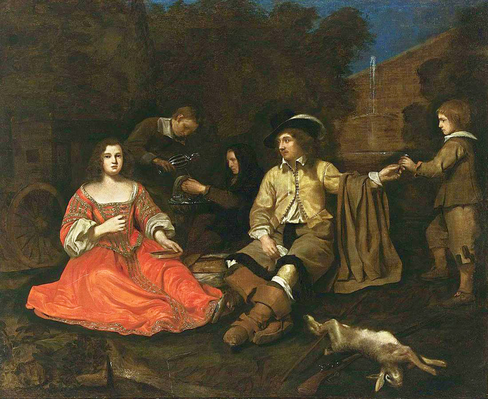 a hunting company resting